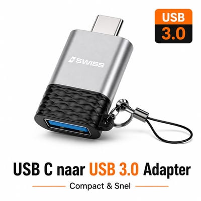 ISWISS USB C naar USB 3.0 Adapter – OTG Converter – USB Stick Adapter – Mini Adapter voor Smartphone Tablet en Laptop