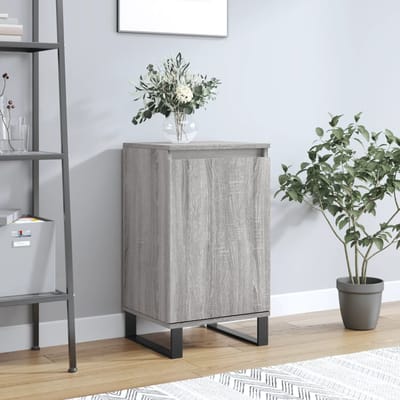 vidaXL - Dressoir - 40x35x70 - cm - bewerkt - hout - grijs - sonoma