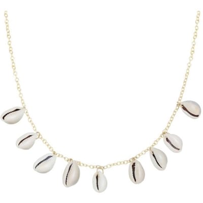 Gouden schelpen ketting - Goud - Bedel kettinkje van roestvrij staal - Sieraden voor dames - RVS - Schelp - Shell - Stainless steel - Nikkelvrij - Roestvrij stalen