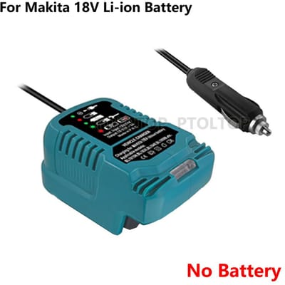 Draagbare Mini Auto Acculader Voor Makita/Dewalt/Milwaukee 18V Li-ion Acculader Sigarettenaanstekerstekker met LED-indicator