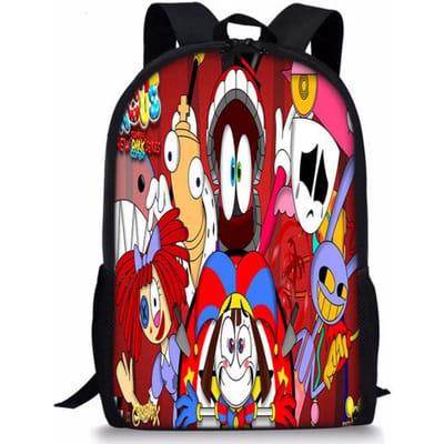 Cirque Digital Magique Sac à Dos Respirant Anime Kawaii Sac à Livres Sac Sac à Dos Dessin Animé Mochila Cadeau d'Anniversaire
