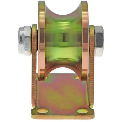 U-Type Groefwiel 2  Zware Uitvoering Vast Zwenkwiel voor Omgekeerde Rail, Schuifpoort, Industriële Machines, Laadvermogen 660 lbs 1pc brown