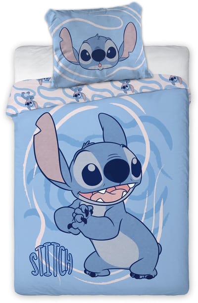 Disney Lilo & Stitch BABY / Peuter dekbedovertrek Blue - 100 x 135 cm / 40 x 60 cm - Katoen