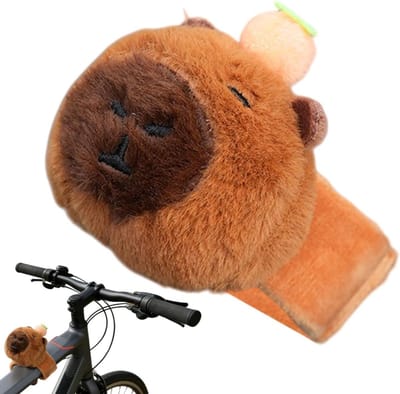 Fietsstuur Versiering - Dierenpop Fiets - Fietsdecoratie - Gereedschapsvrije Montage - Universele Pasvorm - Baby Capibara