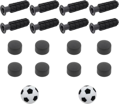 Tafelvoetbalgrepen - Voetbalhandvatten Speelgrepen - Spelverbetering - Verbeterde grip en controle - 8 stuks 32 mm ballen - Zwart en wit