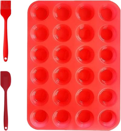 Holle bakvorm voor 24 macarons - BPA-vrij siliconen, ideaal voor muffins, cupcakes en desserts