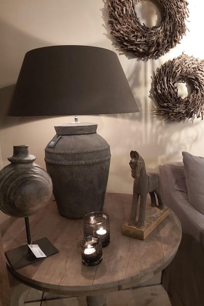 AURA PEEPERKORN| wijntafel 60 cm AURA PEEPERKORN| wijntafel /wijntafel vergrijsd teakhout
