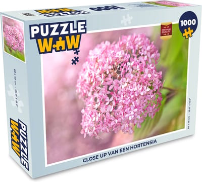 Puzzel Close up van een hortensia - Legpuzzel - Puzzel 1000 stukjes volwassenen