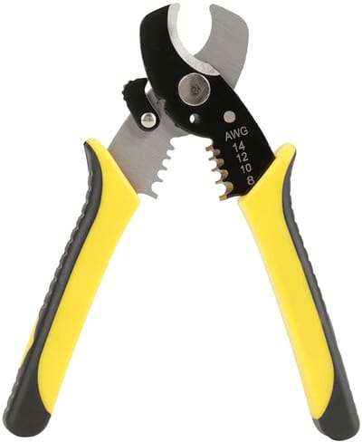 Dailygoody - 2-in-1 Kabelknipper Draadstripper - Ergonomisch ontwerp - Geel - Hoogwaardig Manganese staal - Efficiënt en gebruiksvriendelijk - Ge