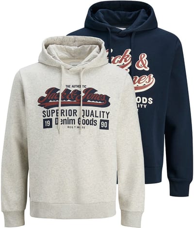 Jack & Jones Heren hoddie 2 pack Logo