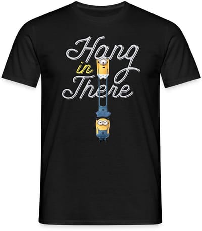 Minions Carl And Phil Hang In There T-Shirt Heren