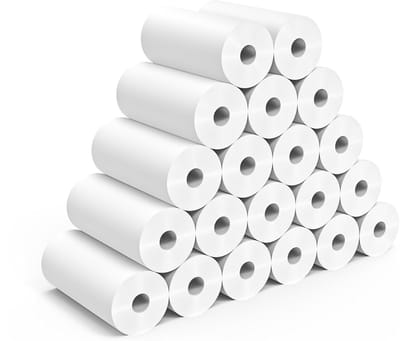 20 Rollen - Thermisch Printpapier - Vervangend papier - Wit - 5.6*2.5cm - Geschikt voor Kinderen - Printrollen voor Kindercamera en Pocketprinter - Papierrollen voor Mini Printer, Bluetooth Fotoprinter en Draagbare Fotoprinter - Universeel