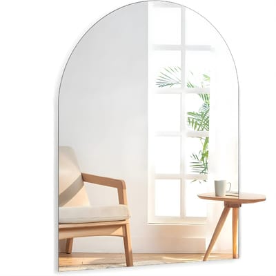 AHD® Spiegel - Wandspiegel - Passpiegel - Plakspiegel - Deurspiegel - Wit - 30cm x 30cm x 1cm