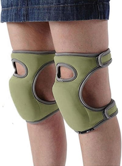 Tuinieren Kniebeschermers - Werkkussen - Comfortabel Werken - Verstelbare Banden - 46 x 23cm - Groen