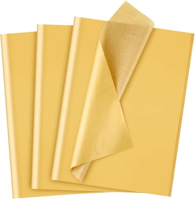 Metalen Gouden Tissuepapier - 120 Vellen, 35 x 50 cm, Bulk Inpakpapier voor Cadeautassen, Verpakking, Bloemstukken en Feestdecoratie