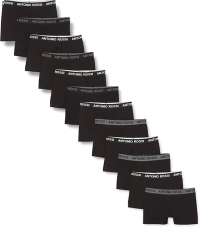12-Pack Fitted Boxer Hipsters voor Heren - Comfortabele Boxershorts met Elastische Tailleband van Katoen