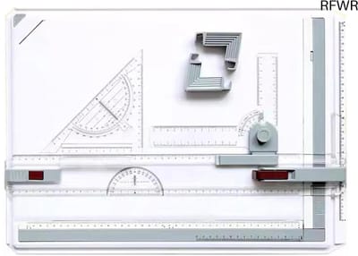 RFWR® Multifunctionele A3 Tekentafel met Parallelle Beweging en Geodriehoek voor Ingenieurs en Kunstenaars