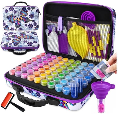 CLVP® Diamond Painting Volwassenen - Pakket Volledig - Opbergdoos - Paars