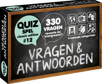 Vragen & Antwoorden #12 - quizpuzzels - pocketformaat Vragenspel - Kaartspel - Quizspel / Trivia Quiz / Aanvulset / Uitbreiding - 330 NIEUWE NEDERLANDSE VRAGEN!