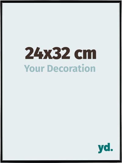 Your Decoration - Fotolijst 24x32 cm - Kunststof - Zwart Hoogglans - Evry