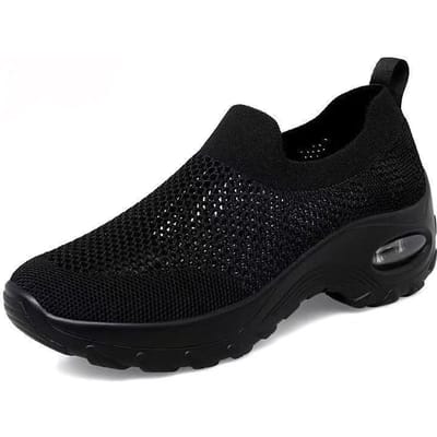 Lente Dames Casual Schoenen plus Maat Dames Schoenen Luchtkussen Fly-Knit Sneakers Instapschoenen Mode Rocking Schoenen Nieuwe Sok Schoenen 42