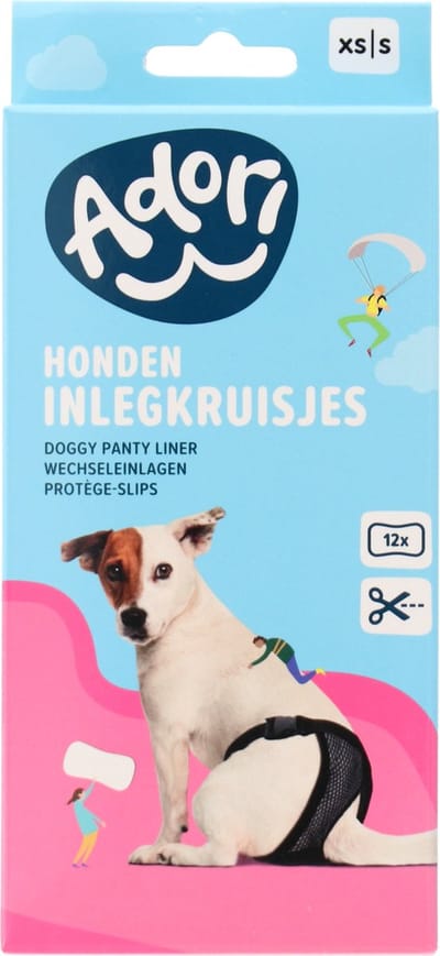 Adori Inlegkruis Hondenbroek Wit - Hondenloopsheid - Xsmall/Small