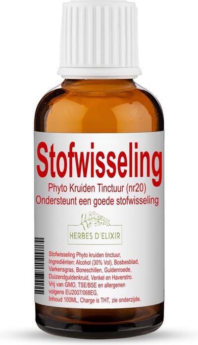 Herbes D'elixir Stofwisseling Tinctuur – 100 ml – 1 Stuk - Ondersteunt Gezonde Spijsvertering