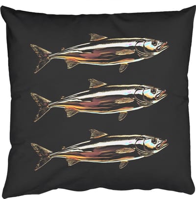 Sierkussens - Kussentjes Woonkamer - 50x50 cm - Vissen - Goud - Zwart