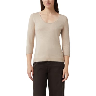 Comma  Pullover Beige Maat: 40 | Sweaters Outlet | Dames | Beige
