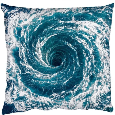 Sierkussens - Kussentjes Woonkamer - 50x50 cm - Oceaan - Blauw - Draaikolk