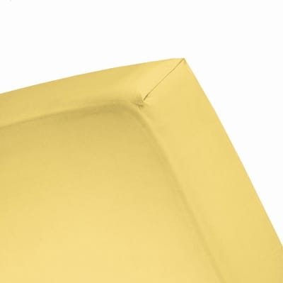 Damai - Hoeslaken (tot 25 cm) - Double Jersey - 140 x 200/210/220 - 150 x 200 cm - Lemon