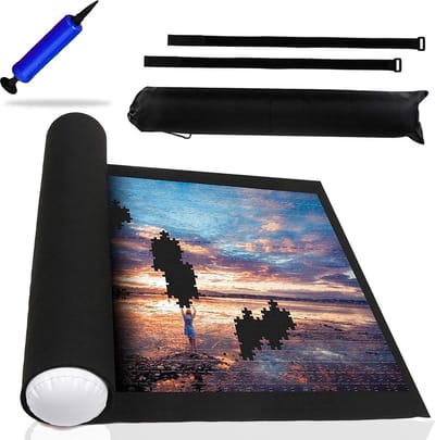 Puzzelmat Premium - 500-1000-1500 stukjes - 117x66 cm - Puzzelrol - Puzzelmat Voor Legpuzzel - Portapuzzle - Zwart