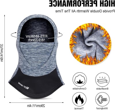 Thermische Balaclava voor Kinderen - Multifunctionele Winddichte en Warme Ski Masker met Nekwarmer voor Fietsen en Skiën voor Jongens en Meisjes van 6-13 Jaar