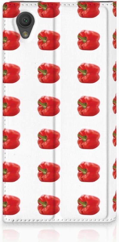 Standcase Hoesje voor Sony Xperia L1 Flip Style Cover Paprika Red