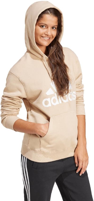adidas Essentials Big Logo Regular Fleece Hoodie Beige Dames - Maat M