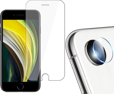 Beschermglas geschikt voor iPhone SE 2020 Screenprotector - Screen Protector Glas en Screenprotector Camera