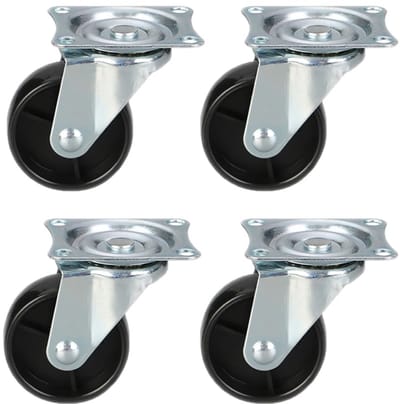JHUBERS- Meubelwielen 25 mm - Zwenkwielen - Meubelroller - Meubelwieltjes - Maximaal 30 kg draagvermogen - Stabiele bevestiging met ronde klinknagels - Meubelrollen