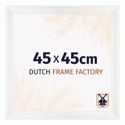 Fotolijst 45x45 cm - MDF - Wit Geveegd - Praag