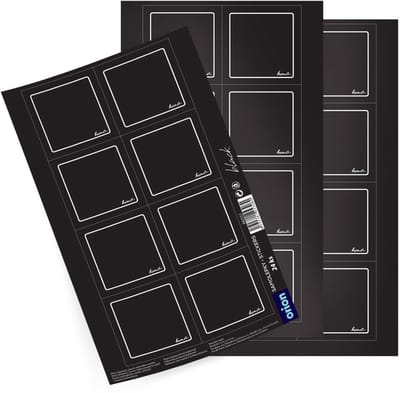 Zelfklevende Etiketten voor Potjes Zwart 24 stuks - Flessen - Labels - Stickers
