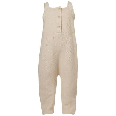 LUPILU Gebreide baby tuinbroek (Beige, 50/56)