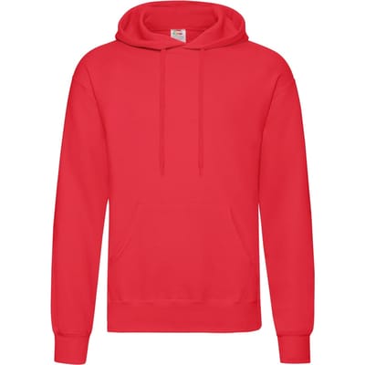 Fruit of the Loom Volwassenen Unisex klassiek sweatshirt met capuchon (Rood)