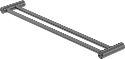 Owen & Finch 316L Handdoekrek Dubbel Geborsteld Grafiet | Brushed Graphite | Gun Metal PVD 600mm