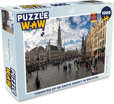 Puzzel Grote markt - Mensen - Brussel - Legpuzzel - Puzzel 1000 stukjes volwassenen