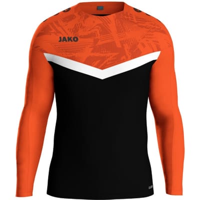 Jako Iconic Sweater Heren - Zwart / Fluo Oranje | Maat: S