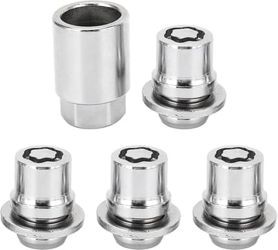 Cosensi- Wielslotmoeren Antidiefstalset - Gelegeerd Staal - 4 Stuks - Maat 12mm x 1.5 - Geschikt voor 2002-2022 - Betrouwbare Beveiliging - Wielmoeren