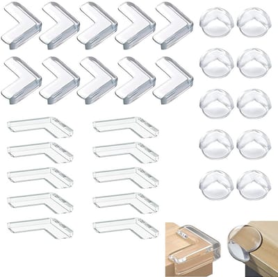 Dailygoods- Hoekbescherming 30 Stuks - Hoekbeschermers voor Meubels - Tafelrandbescherming - Transparant - Zelfklevend - Duurzaam PVC