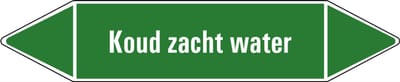 Koud zacht water leidingmarkering op vel 179 x 37 mm - 5 per vel