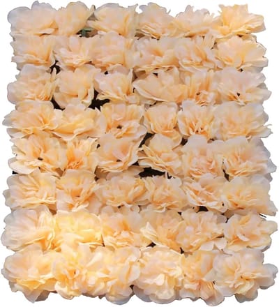 Kunstmatige Rozenwanden - Bloemen Achtergrond - Feest Decoratie - Zachte Natuurlijke Bloemen - 6 Panelen 40x60cm - Champagne
