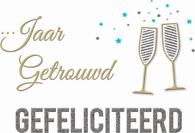 Kaart - Zizi - ... Jaar getrouwd, gefeliciteerd - ZZ23b