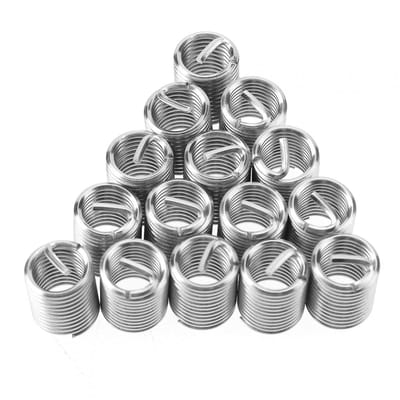 Dailygoods- Schroefdraadinzetstukken 50 Stuks - M10 Roestvrij Staal SS304 - Spiraaldraad/Helical - Assortiment - Type Loopdraad - Inbouwlengte 1/1,5/2/2,5/3 D - Draadinzetstuk